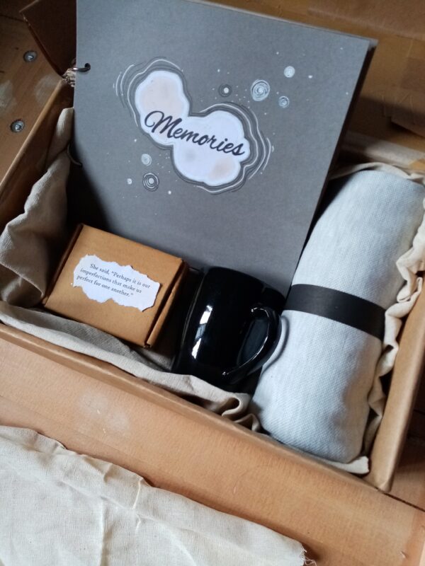 gift box with dairy and cup